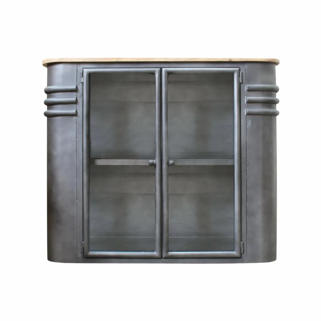 Made in Meubles Buffet|Vaisselier<Buffet vitrine en métal Locker