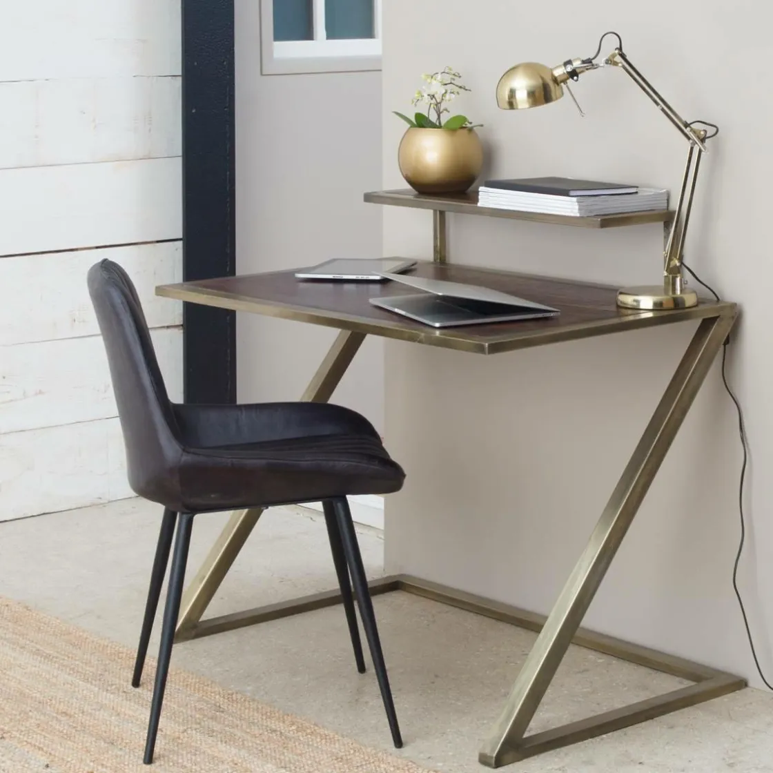 Made in Meubles Bureau<Bureau pupitre en bois et métal Capucine