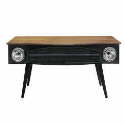 Made in Meubles Bureau<Bureau voiture en métal gris foncé Tata