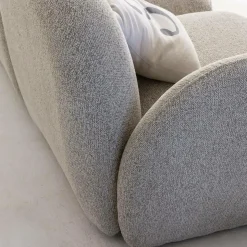 Made in Meubles Canapé<Canapé 3 modules en tissu bouclette gris Calya