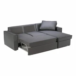 Made in Meubles Canapé<Canapé d'angle droit convertible 4 places en tissu gris Paris