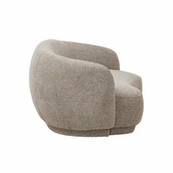 Made in Meubles Canapé<Canapé en tissu bouclette gris 3 places Maddy