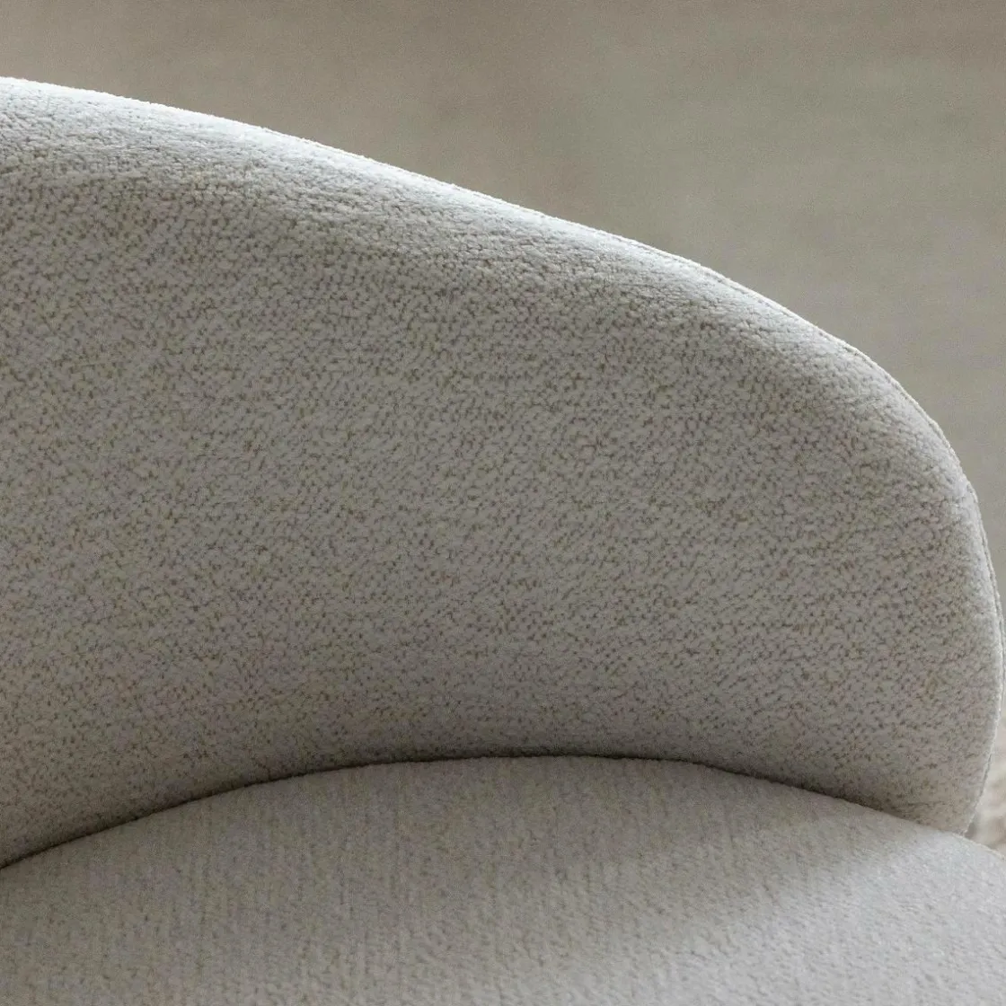 Made in Meubles Canapé<Canapé en tissu bouclette écru Filipa