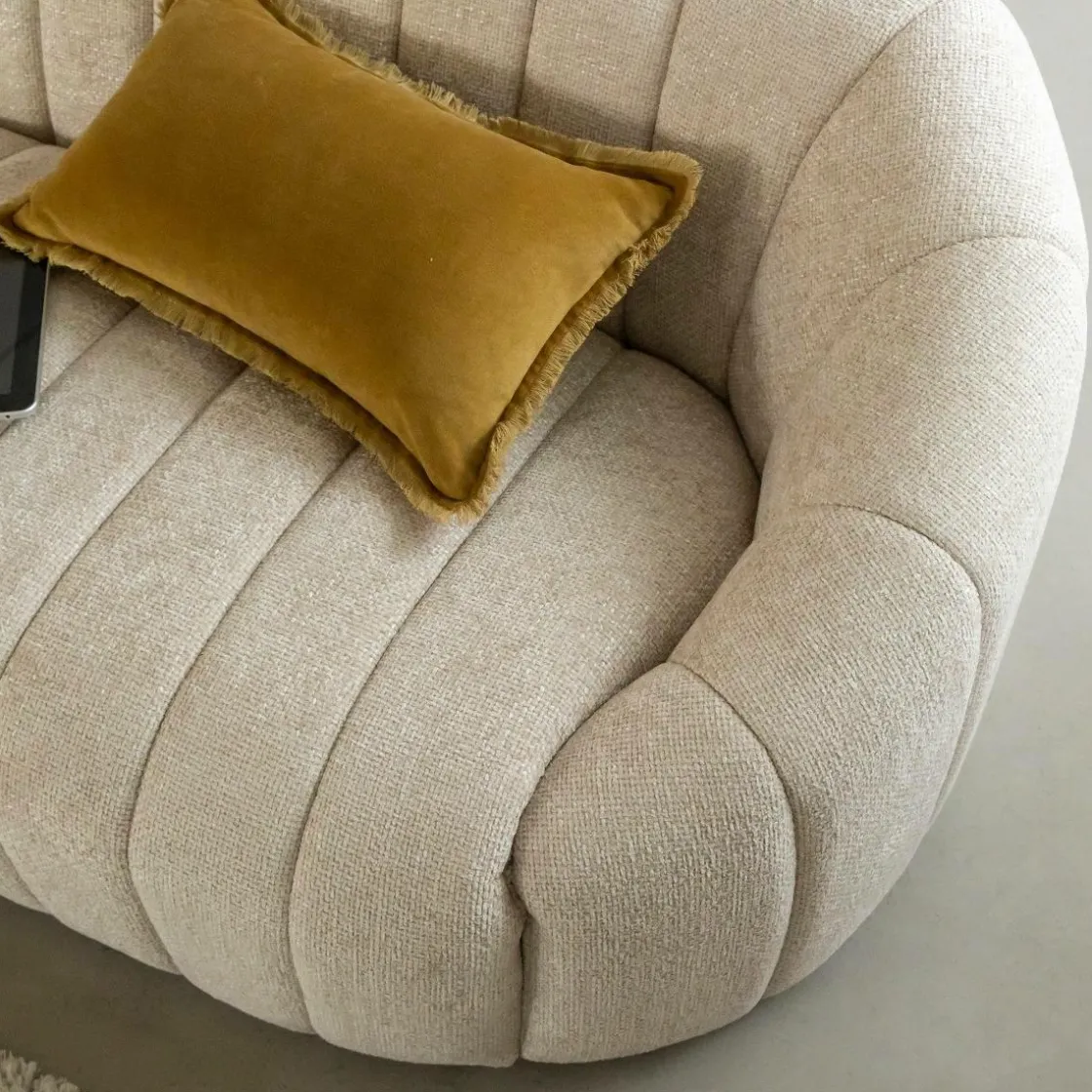 Made in Meubles Canapé<Canapé en tissu écru Axel