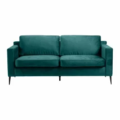Made in Meubles Canapé<Canapé en velours bleu 3 places Rio