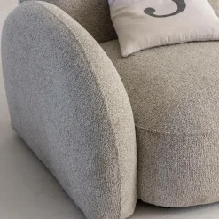 Made in Meubles Canapé<Canapé modulable 2 places en tissu bouclette gris Calya