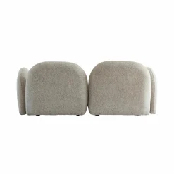 Made in Meubles Canapé<Canapé modulable 2 places en tissu bouclette gris Calya
