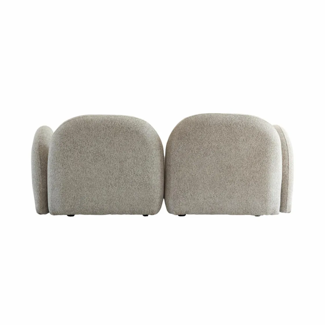 Made in Meubles Canapé<Canapé modulable 2 places en tissu bouclette gris Calya