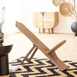 Made in Meubles Chaise<Chaise allongée en bois de manguier Jordana