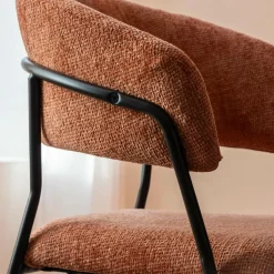 Made in Meubles Chaise<Chaise arrondie terracotta Kanoa (lot de 2)