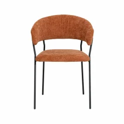 Made in Meubles Chaise<Chaise arrondie terracotta Kanoa (lot de 2)