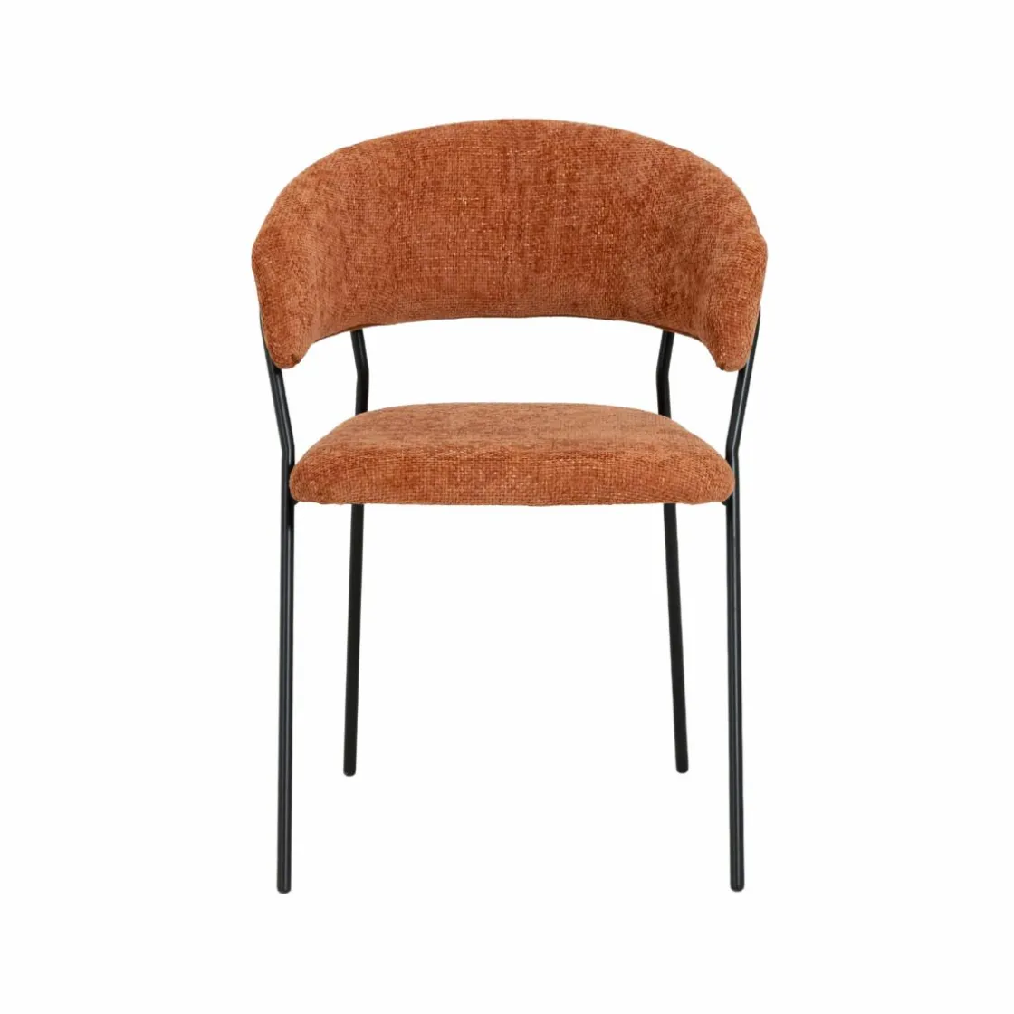 Made in Meubles Chaise<Chaise arrondie terracotta Kanoa (lot de 2)