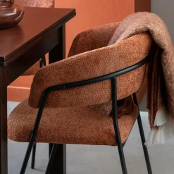 Made in Meubles Chaise<Chaise arrondie terracotta Kanoa (lot de 2)