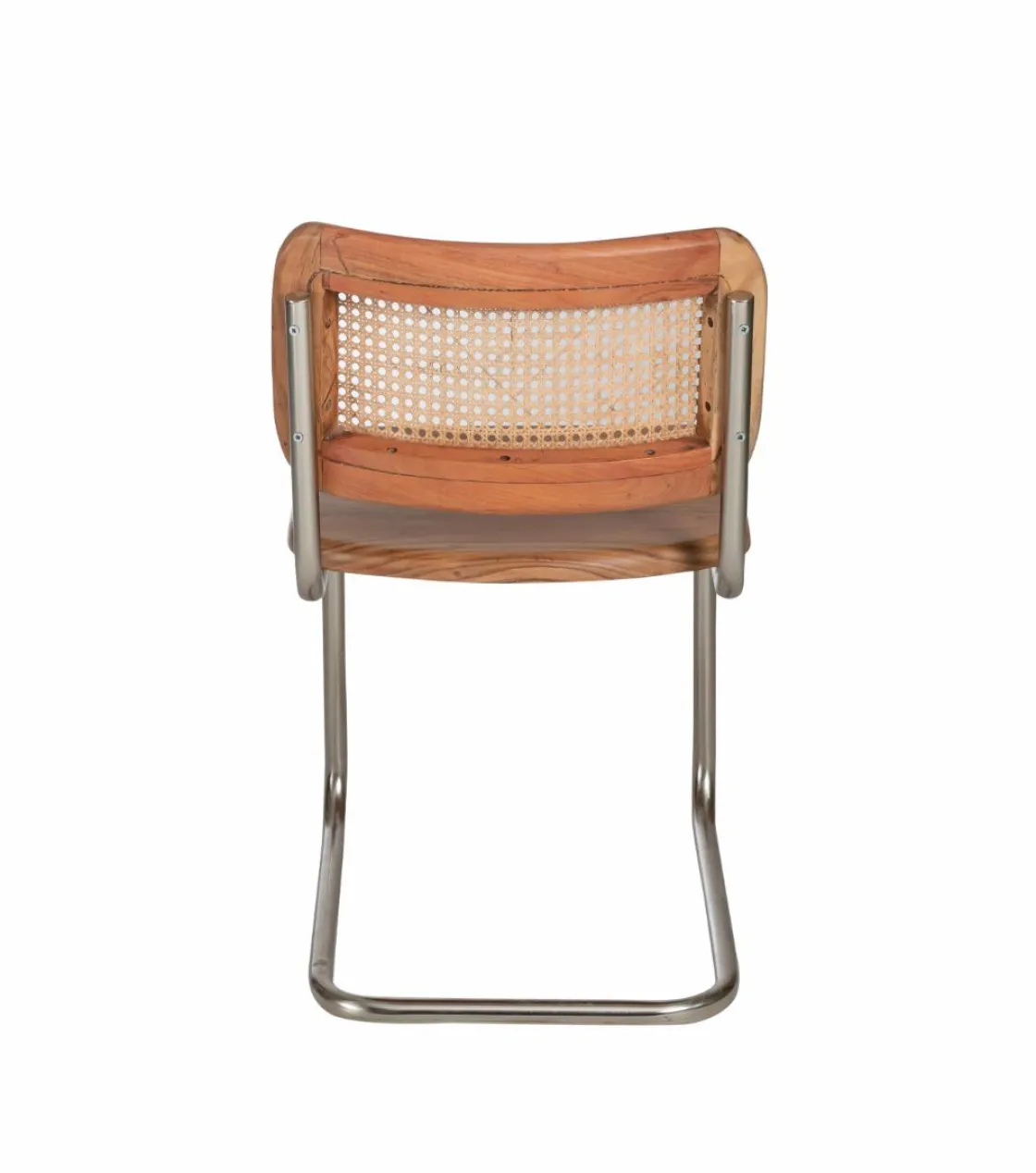 Made in Meubles Chaise<Chaise cantilever en bois d'acacia et cannage Prune (lot de 2)