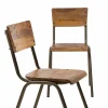 Made in Meubles Chaise<Chaise d'écolier en bois de manguier Marcus (lot de 2)
