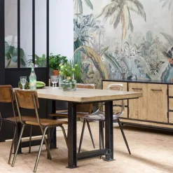 Made in Meubles Chaise<Chaise d'écolier en bois de manguier Marcus (lot de 2)