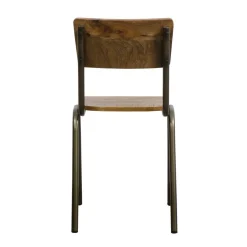 Made in Meubles Chaise<Chaise d'écolier en bois de manguier Marcus (lot de 2)