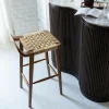 Made in Meubles Tabouret De Bar<Chaise de bar en bois de manguier Suzanna