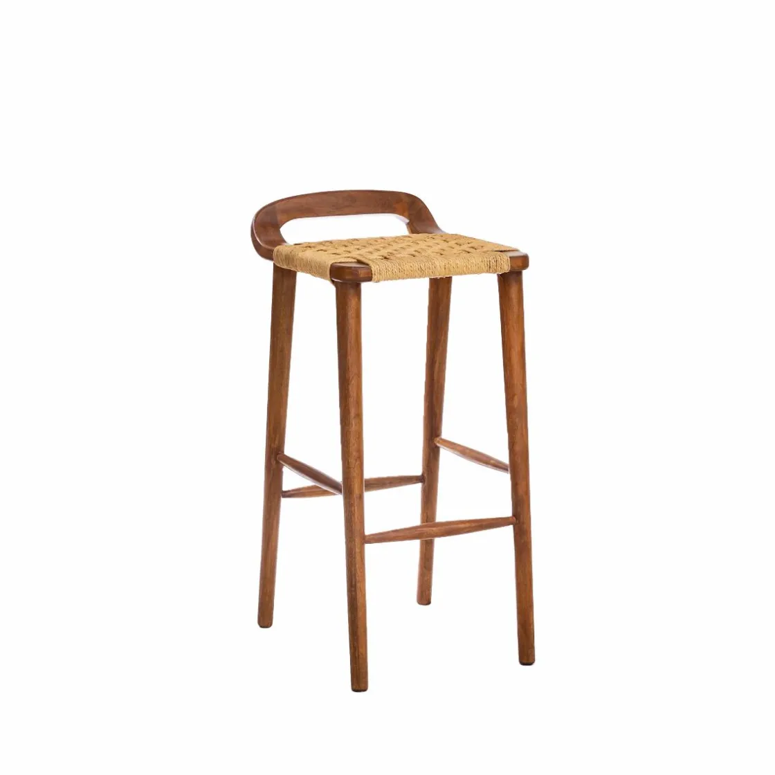 Made in Meubles Tabouret De Bar<Chaise de bar en bois de manguier Suzanna