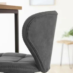 Made in Meubles Chaise|Tabouret De Bar<Chaise de bar vintage noire pied central réglable Isis (lot de 2)