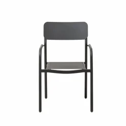 Made in Meubles Chaise De Jardin<Chaise de jardin en aluminium gris Kaïa (lot de 2)