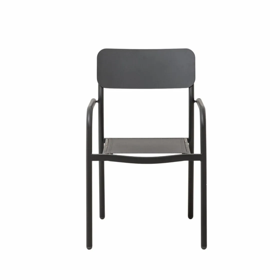 Made in Meubles Chaise De Jardin<Chaise de jardin en aluminium gris Kaïa (lot de 2)