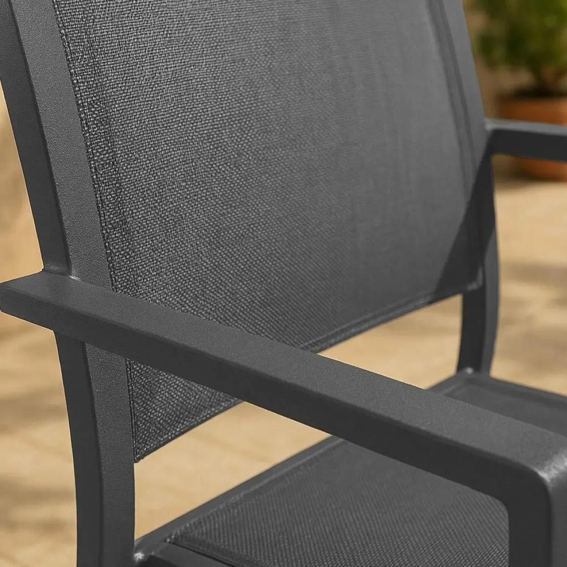 Made in Meubles Chaise De Jardin<Chaise de jardin grise Ilona (lot de 2)