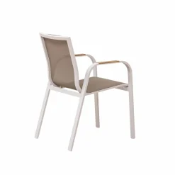 Made in Meubles Chaise De Jardin<Chaise de jardin taupe en aluminium Ayden (lot de 2)