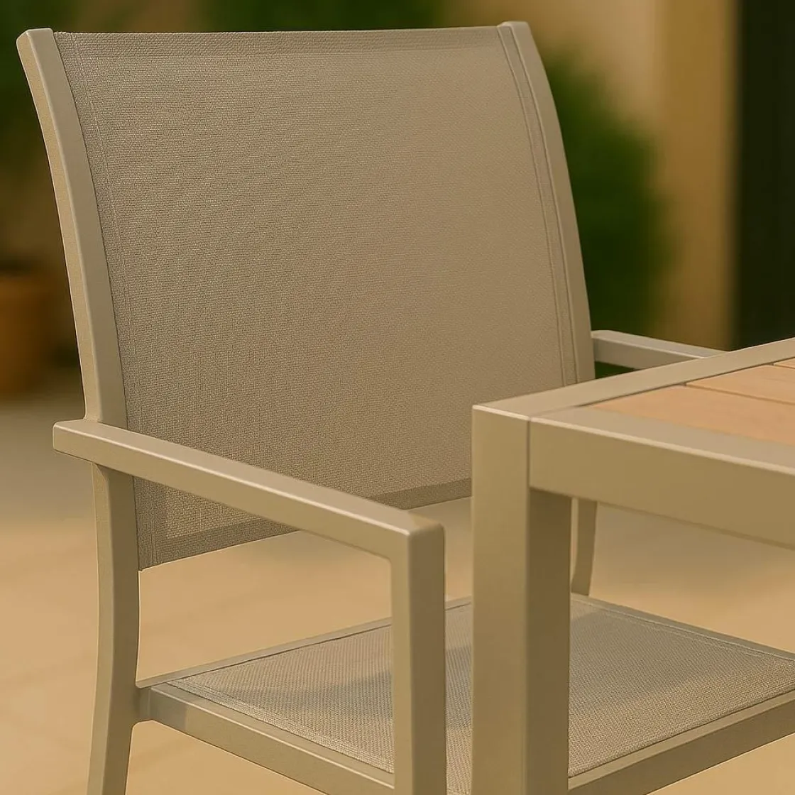 Made in Meubles Chaise De Jardin<Chaise de jardin taupe Ilona (lot de 2)