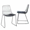 Made in Meubles Chaise<Chaise design en métal noir (lot de 2)