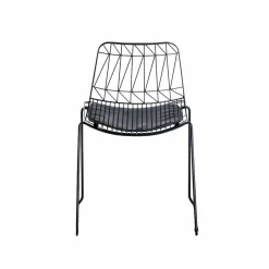 Made in Meubles Chaise<Chaise design en métal noir (lot de 2)