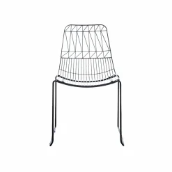 Made in Meubles Chaise<Chaise design en métal noir (lot de 2)