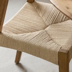 Made in Meubles Chaise<Chaise en bois de chêne et en corde Auren (lot de 2)