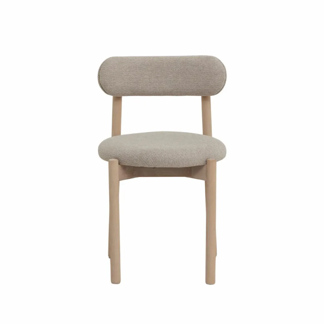 Made in Meubles Chaise<Chaise en bois de hêtre clair et tissu Aline (lot de 2)