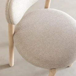 Made in Meubles Chaise<Chaise en bois de hêtre clair et tissu Aline (lot de 2)