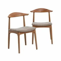 Made in Meubles Chaise<Chaise en bois de hêtre clair Aline (lot de 2)