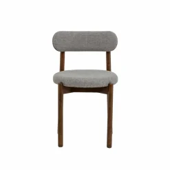 Made in Meubles Chaise<Chaise en bois de hêtre foncé et tissu Aline (lot de 2)