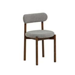 Made in Meubles Chaise<Chaise en bois de hêtre foncé et tissu Aline (lot de 2)