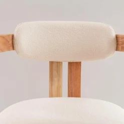 Made in Meubles Chaise<Chaise en bois de mindy et tissu bouclette Suzie (lot de 2)