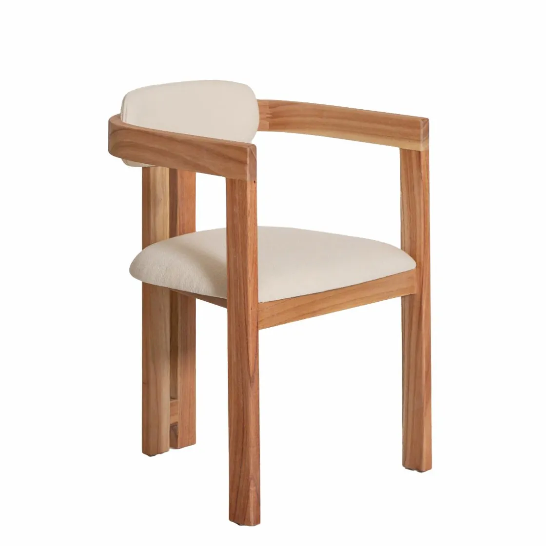 Made in Meubles Chaise<Chaise en bois de mindy et tissu bouclette Suzie (lot de 2)