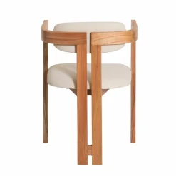 Made in Meubles Chaise<Chaise en bois de mindy et tissu bouclette Suzie (lot de 2)