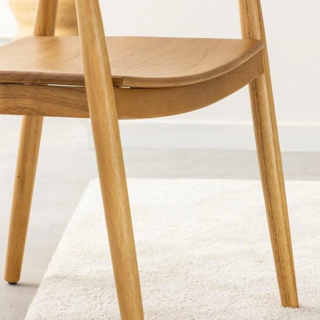 Made in Meubles Chaise<Chaise en bois de teck June (lot de 2)