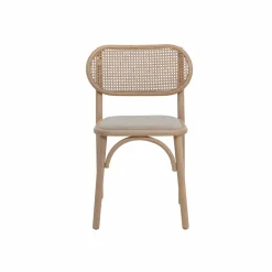 Made in Meubles Chaise<Chaise en bois d'orme clair et cannage Luzian (lot de 2)