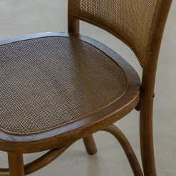 Made in Meubles Chaise<Chaise en bois d'orme et cannage Luzian (lot de 2)