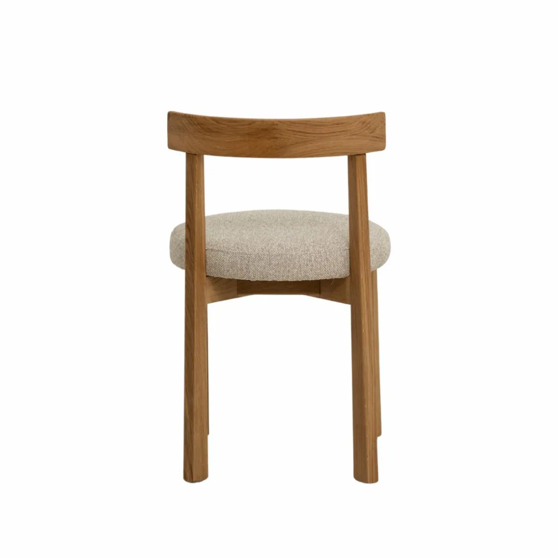 Made in Meubles Chaise<Chaise en bois d'orme et tissu bouclette gris Aline (lot de 2)