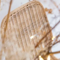 Made in Meubles Chaise<Chaise en métal et rotin Minal (lot de 2)