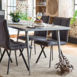 Made in Meubles Chaise<Chaise en polyester noir Nino (lot de 2)