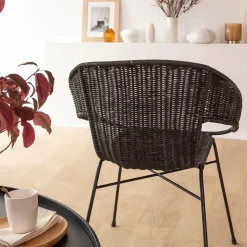 Made in Meubles Chaise<Chaise en rotin et en métal Aurélien