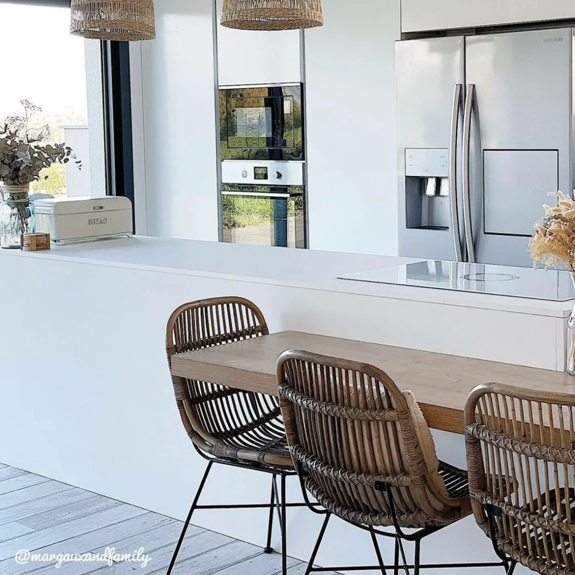 Made in Meubles Chaise<Chaise en rotin et métal Rattan (lot de 2)