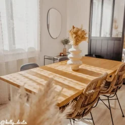 Made in Meubles Chaise<Chaise en rotin et métal Rattan (lot de 2)